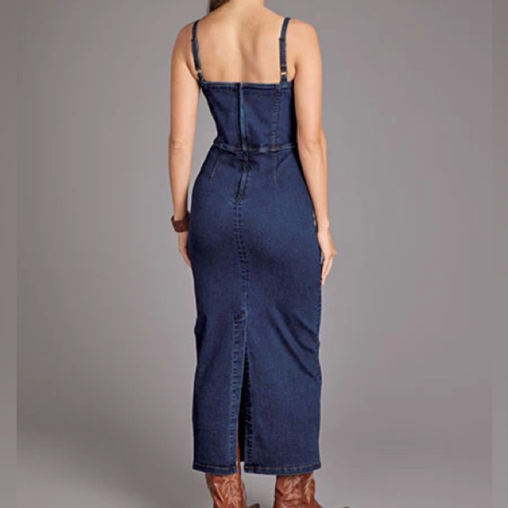 NWT Stetson Stretch Denim Fitted Dress - Picture 2 of 6